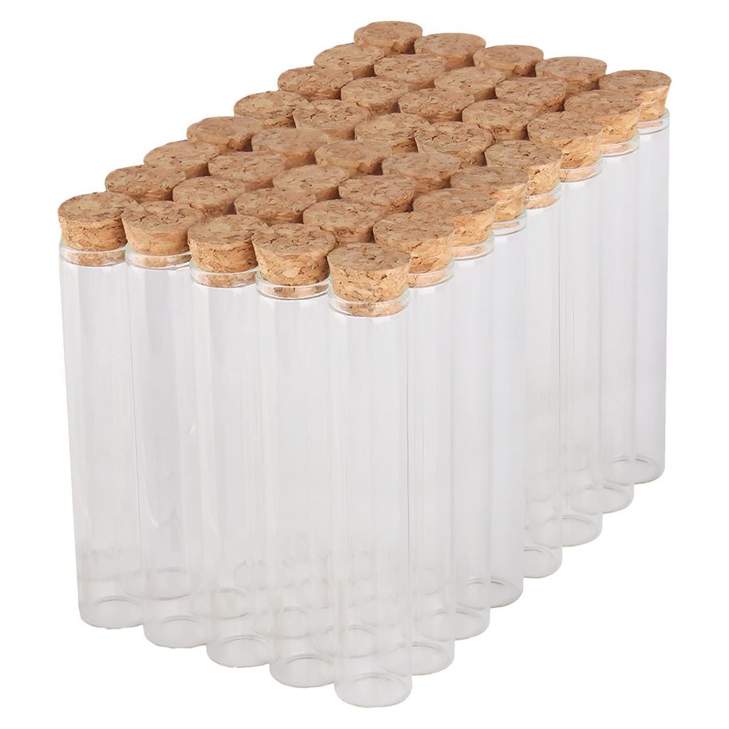 Dayshake Reagenzgläser mit Korken - 40 Stück - 15cm x 3cm - Produktbild 