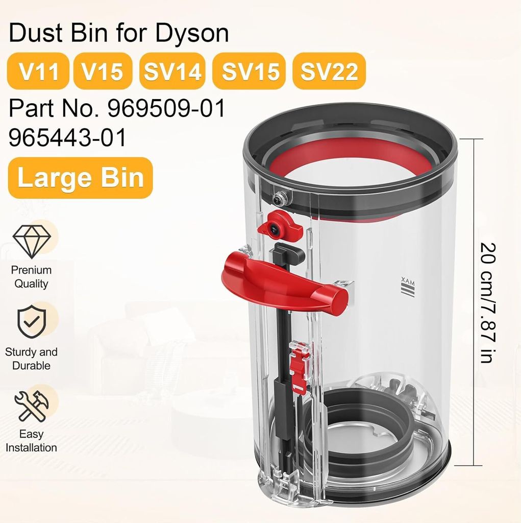 Staubbehälter AeroVac Bin ohne Filter mit grünem Streifen Produktbild 2