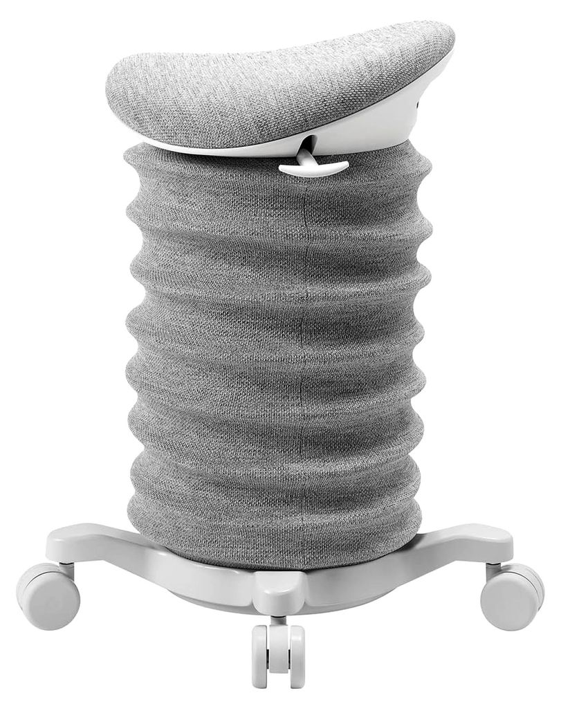 Sitness 4D mit Rollen - AGR-er dynamischer Sitzhocker in papyrus-grau, ergonomischer Bürohocker - höhenverstellbar - stärkt den Rücken - entlas...