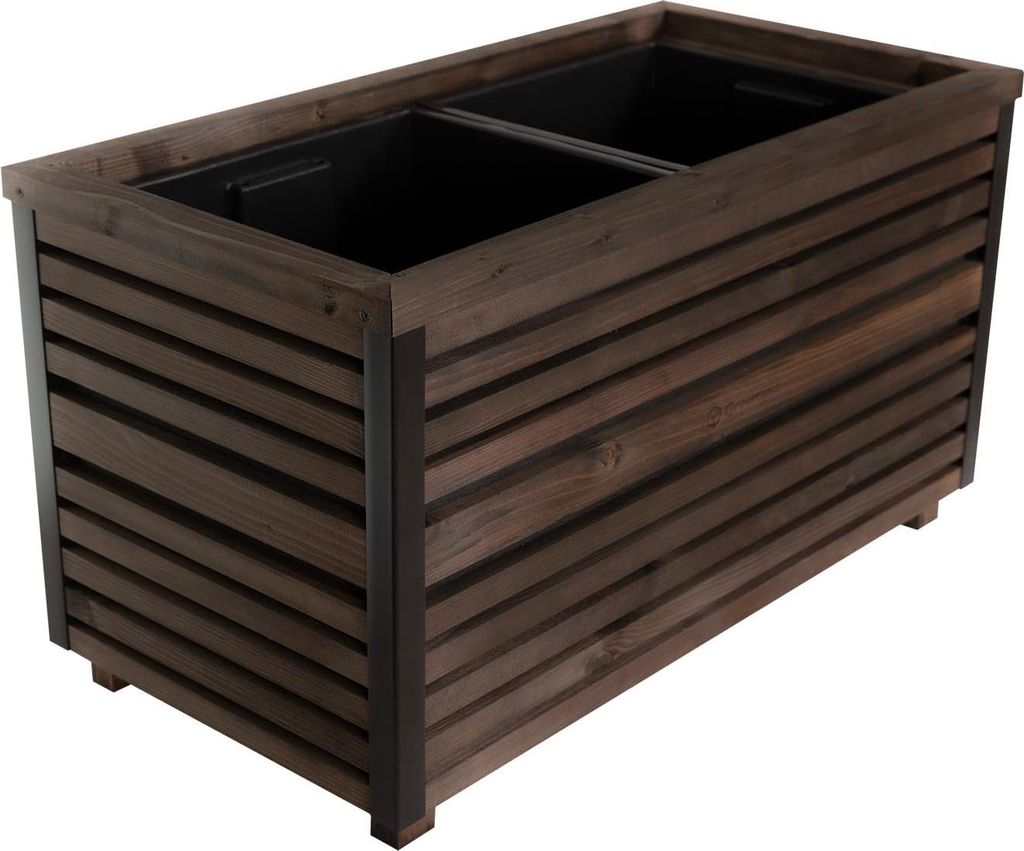 Greenspot Excellent Blumenkasten Holz 80x40cm Palisanderbraun Dunkel