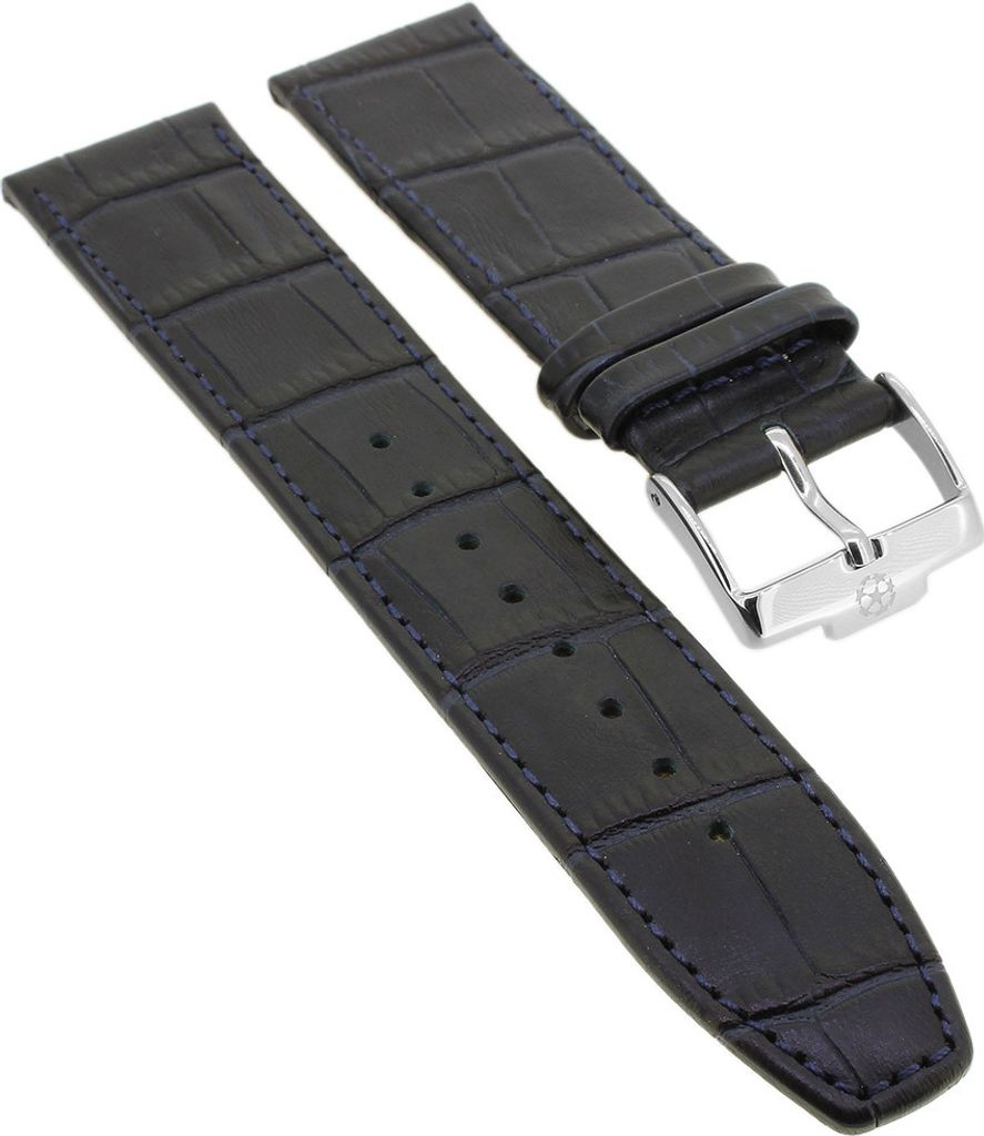 Jacques Lemans Dublin | Uhrenarmband 22mm Leder blau | 1-1579C