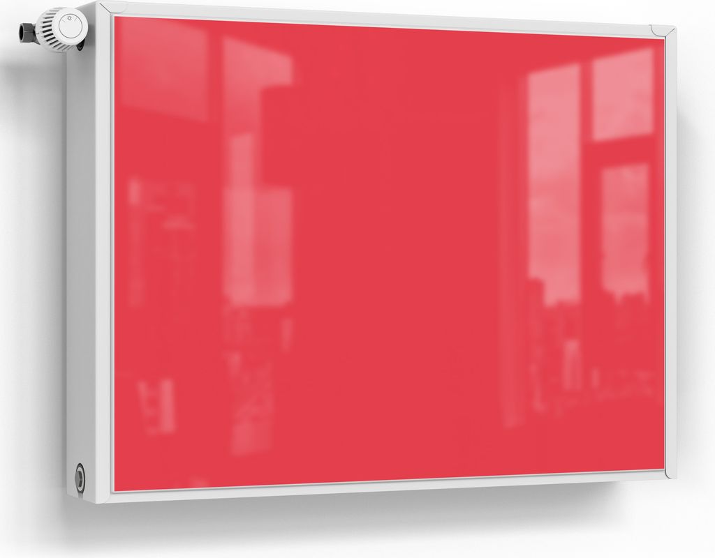 DEQORI Magnetmatte Heizung Standard 80x60 cm 'Rot' Heizkörperverkleidung Magnetfolie