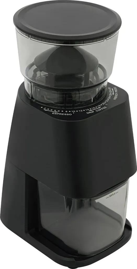 Moulin à café électrique 150W noir avec broyeur conique et finesse réglable