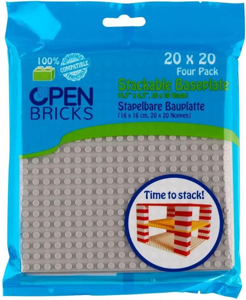 Open Bricks Baseplate 20x20 light grey 0 0 STK Produktbild 