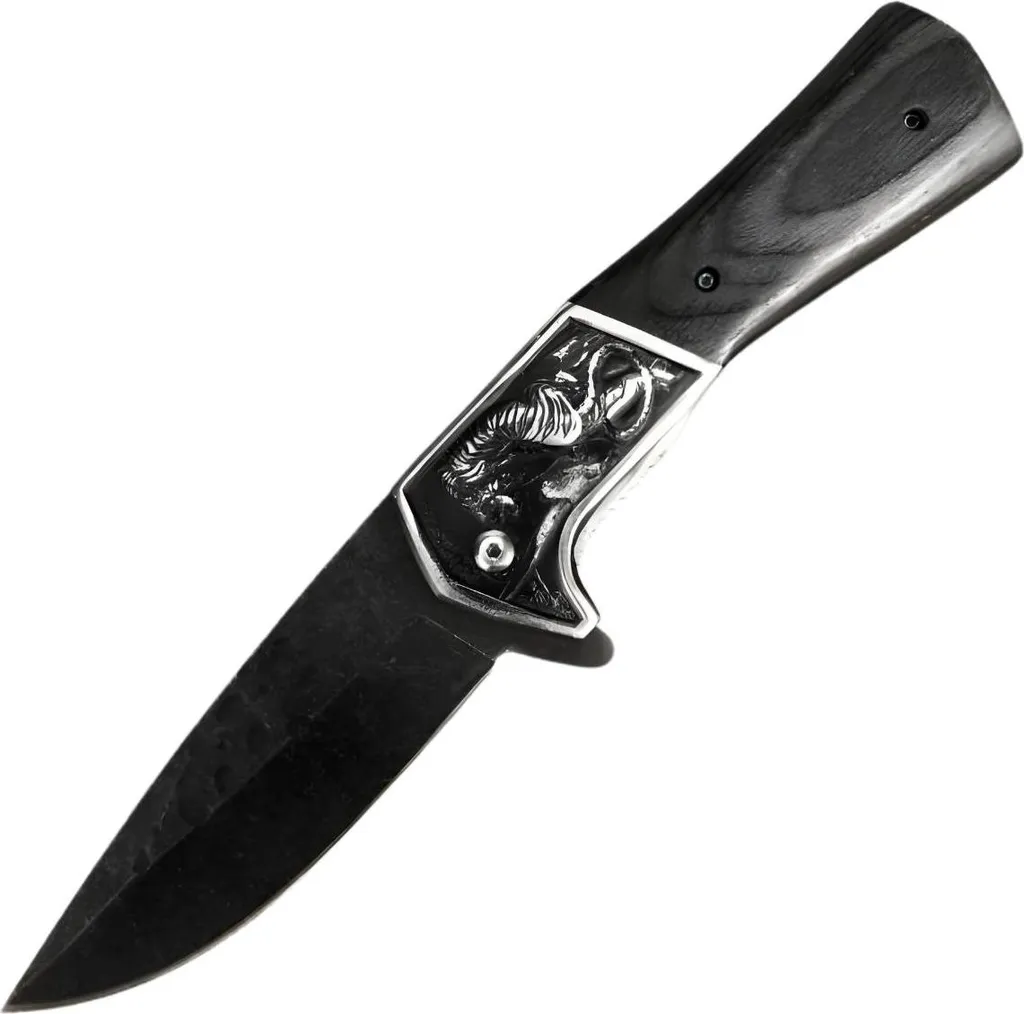 Couteau Pliant Outdoor A3244 Noir KP39403 pour Camping Sauvage