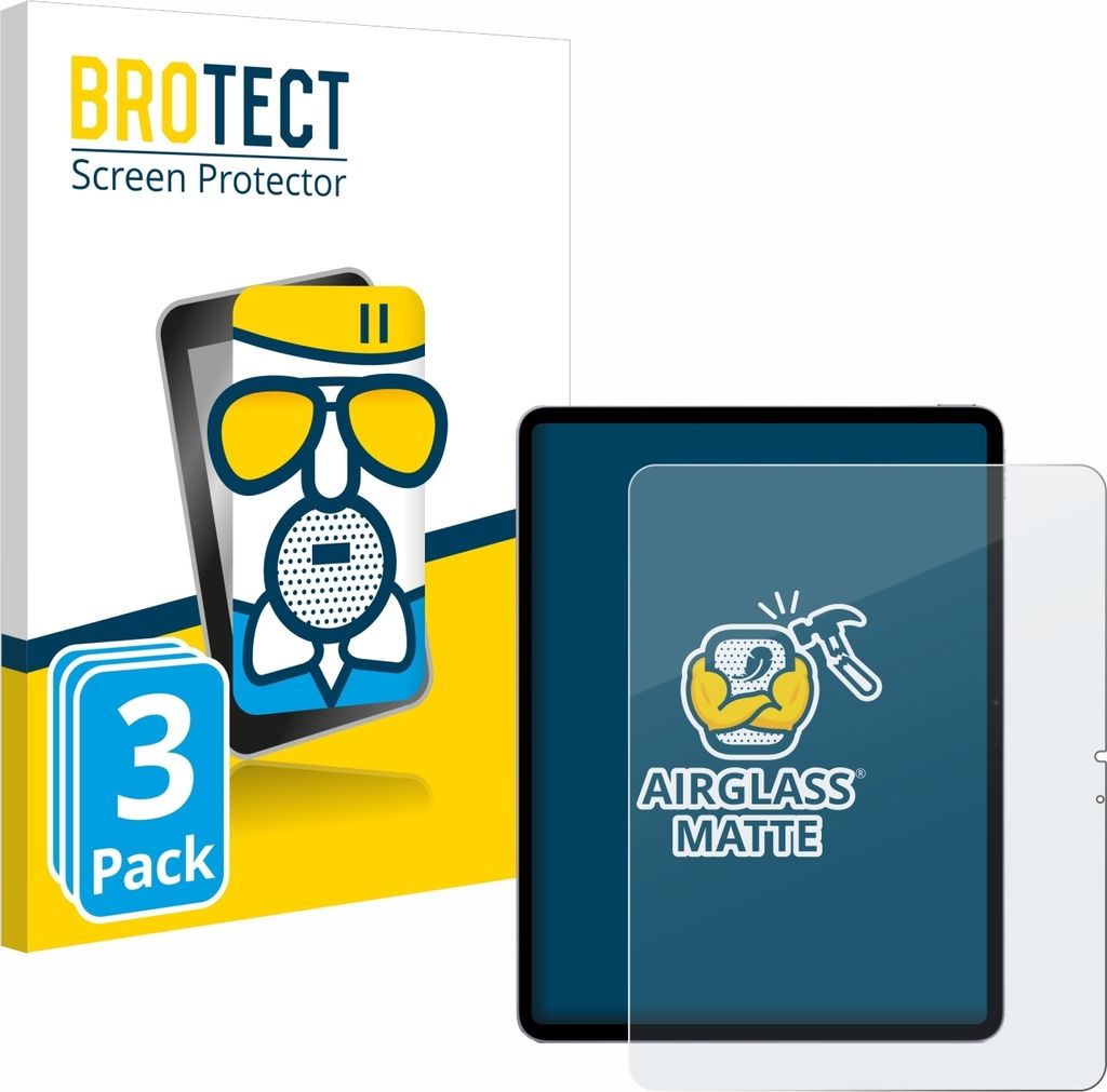 3x BROTECT Schutzglas für Apple iPad Air 13" WiFi 2024 Schutzfolie Displayschutz Display Schutz Glas Folie matt