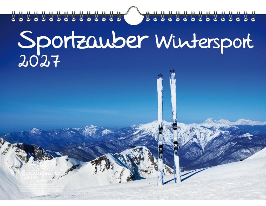 Sportzauber Wintersport DIN A4 Kalender für 2027 Freizeit Sport Fitness- Seelenzauber