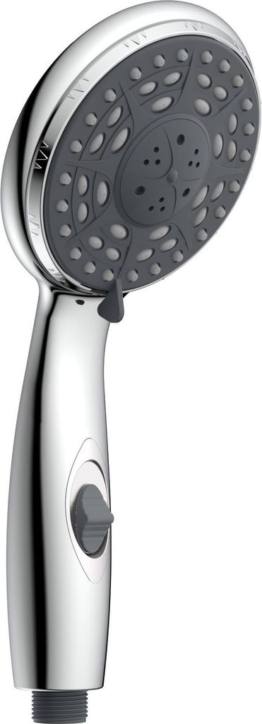 Handbrause AQUA2SAVE, Wellness Duschkopf mit 4 Strahlarten und Wassersparfunktion, Duschbrause, Brause Chrom/Weiß