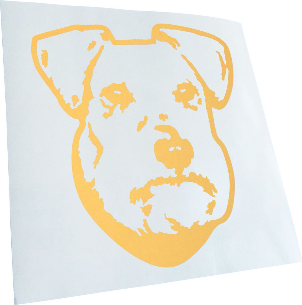 Kiwistar - Autoaufkleber - Standard Schnauzer Hund - Creme - 40x36cm - Aufkleber für Auto, Laptop, Fahrrad, LKW, Motorrad mehrfarbig JDM Decal Racing