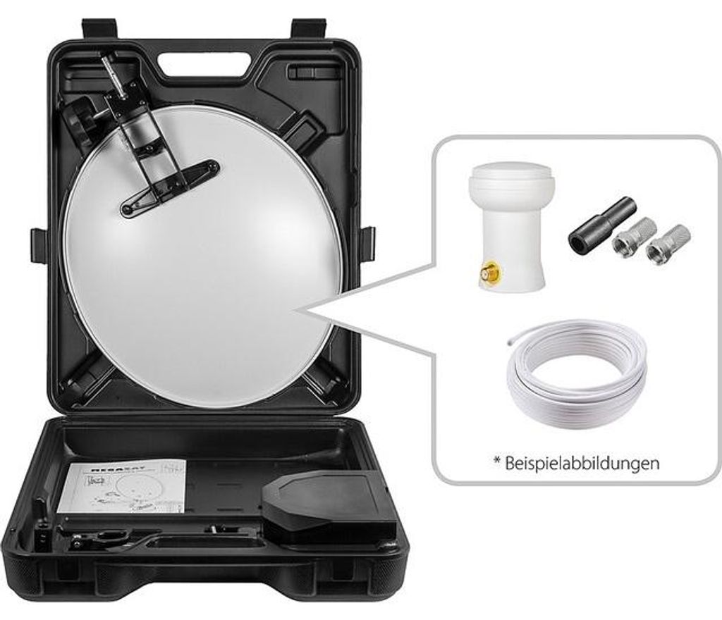 MEGASAT Valise de camping LNB+câble, Couleur:Noir-Blanc Image du produit 