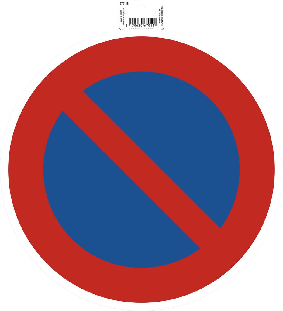 Exacompta Hinweisschild Parkverbot PVC selbstklebend rutschfest 30 cm Rot 67011E