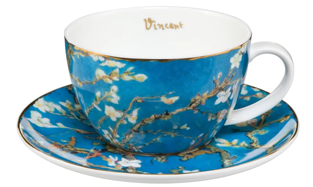 Goebel Van Gogh Tazza da Tè Blu Mandorlo - Regalo Esclusivo Arte