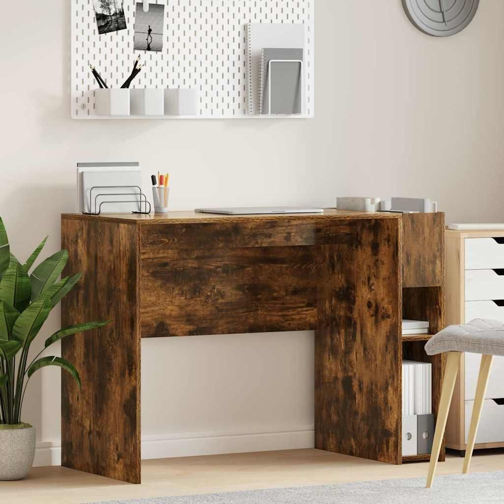 Maison Exclusive - Schreibtisch Geräucherte Eiche 109 x 50 x 78 cm Holzwerkstoff