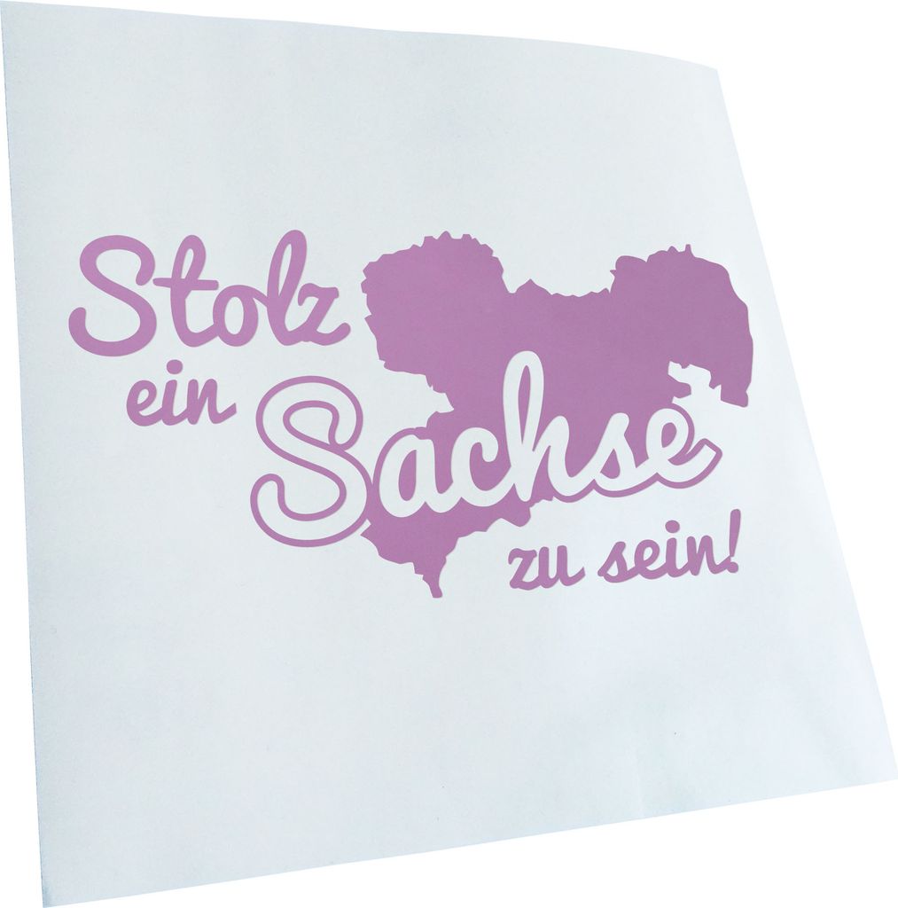 Kiwistar - Autoaufkleber - Sachse Sachsen Stolz - Pink - 20x10cm - Aufkleber für Auto, Laptop, Fahrrad, LKW, Motorrad mehrfarbig JDM Decal Racing