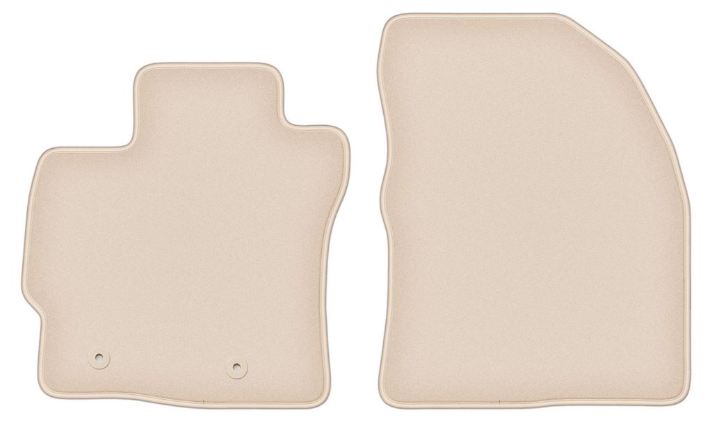 DURBAN Beige Velours-Fußmatten vorne für Toyota Verso FL Minivan (2013-2019)