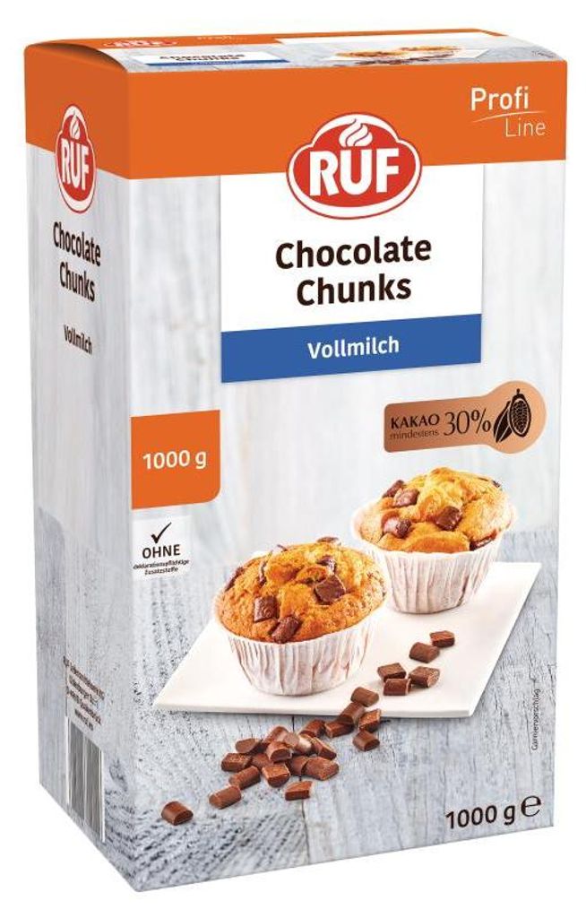 RUF Chocolate Chunks Vollmilch (1 kg) Produktbild 