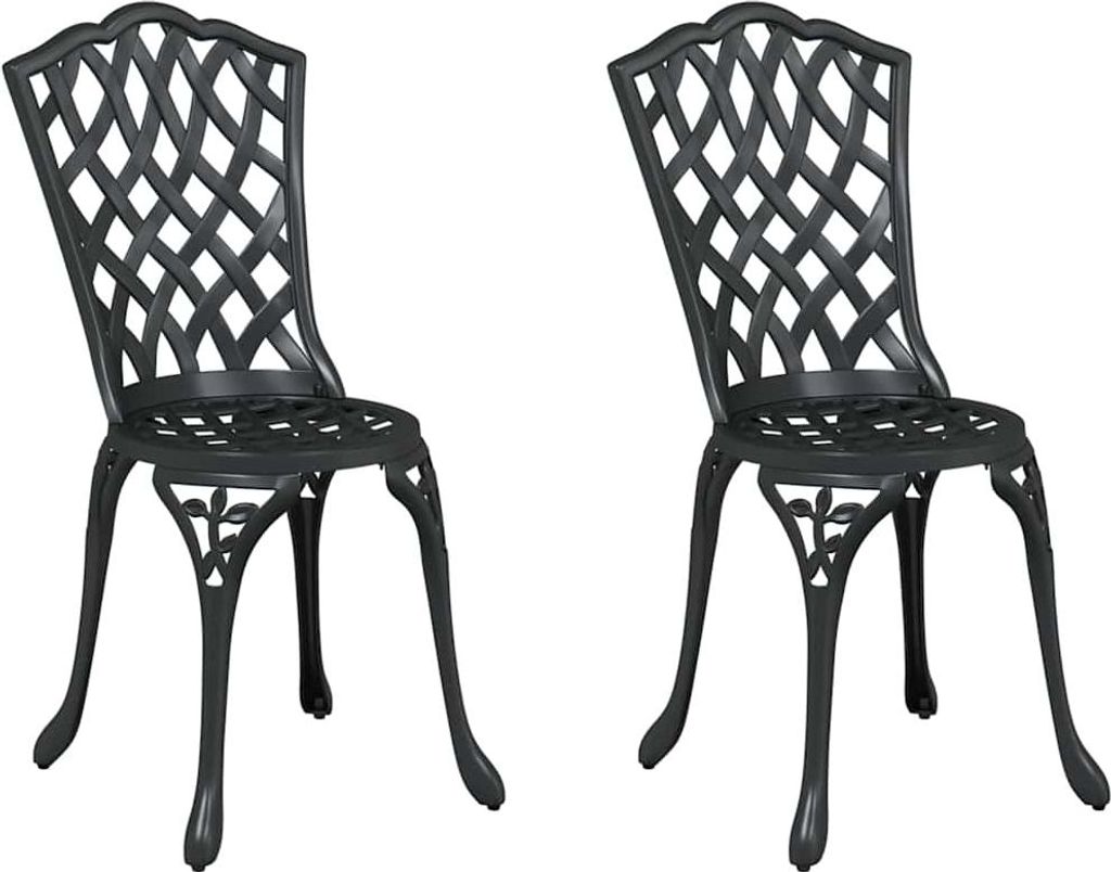 "SALE 2026"Stuhl Terrasse - Gartenstuhl 2er set - Balkonmöbel - Campingstuhl elegantes Design - Schwarz 39x40x87cm Aluminium - 39x40x87cm - Garten...