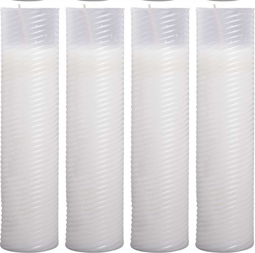 Ersatzkerze N5 Weiß H24 cm (4er-Pack) – Grabkerze Produktbild 