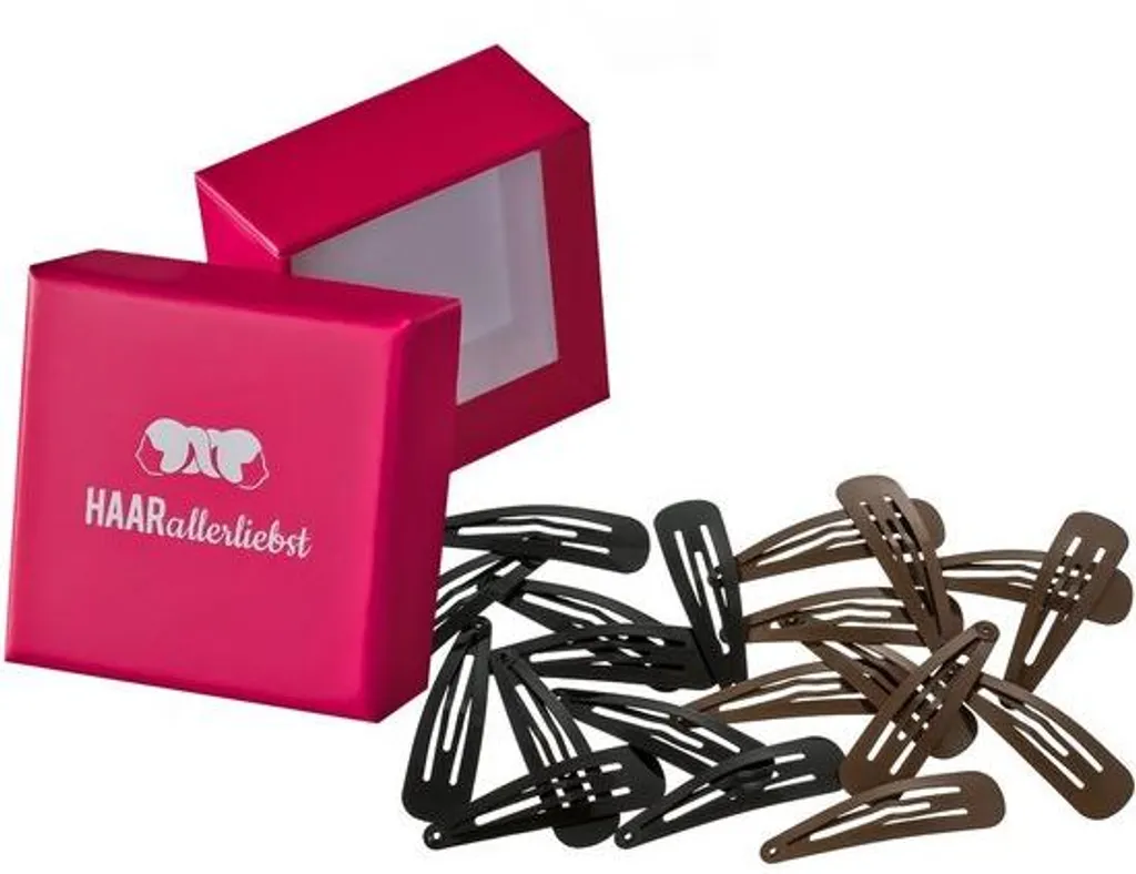 Lot de Barrettes pour l'École et le Travail - 20 Pinces Noir et Marron