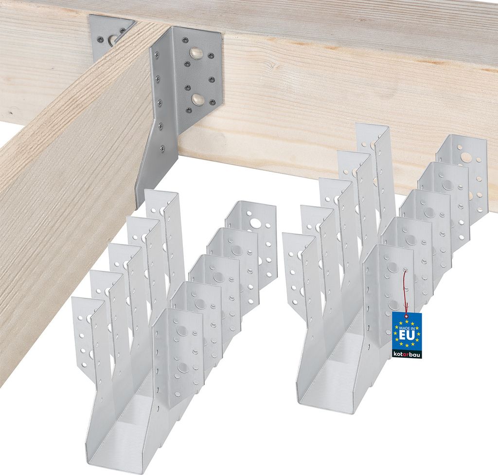 KOTARBAU 10er Set Balkenschuh Typ A 50 mm Holzbalkenverbinder Balkenverbinder Verbinder für Baukonstruktion außenliegend