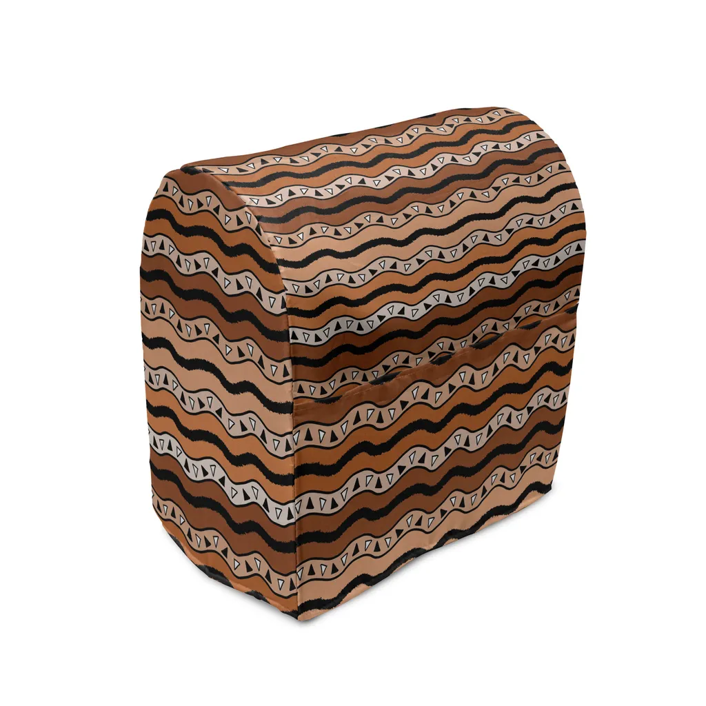 ABAKUHAUS Zambie Housse pour Mixeur - Motifs Tribaux Cannelle 36x39x24cm