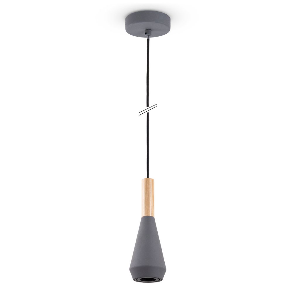 Pendelleuchte Esstisch Lampe Küche Wohnzimmer Lampenschirm Stahl Holz GU10