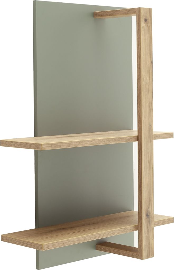 Wandboard >MONIZ< in Salbei-Grün/ Eichenfarben Nachbildung - 65x96x26 (BxHxT)