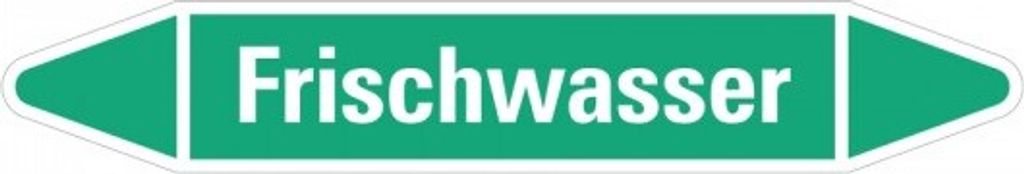 Dreifke Aufkleber I RKZ-Etikett Frischwasser, grün/weiß, für Ø 60-90mm, 310x...