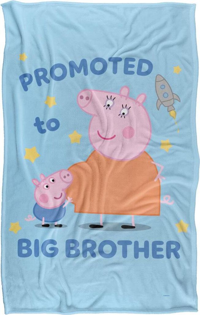 Peppa Pig - Decke "Promoted To Big Brother" TV19291 (Einheitsgröße) (Weiß)