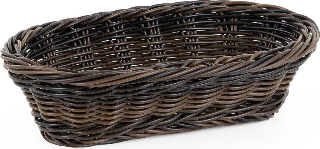 TECHNICA Brotkorb aus Polyrattan – Korb 225x130x55 mm – Spülmaschinengeeignet – Korb geflochten Ideal für Buffet, Restaurant & Hotel – Au...