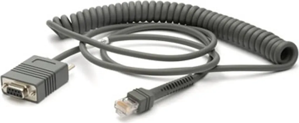 Câble de communication RS232 pour scanner Zebra spiralé de 2,7m