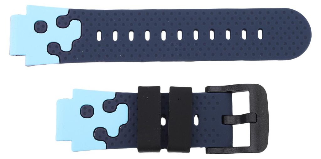 15 mm Silikon-Uhrenarmband für Kinder, wasserfest, Sport-Ersatz, mit Edelstahl-Schnalle, Blau