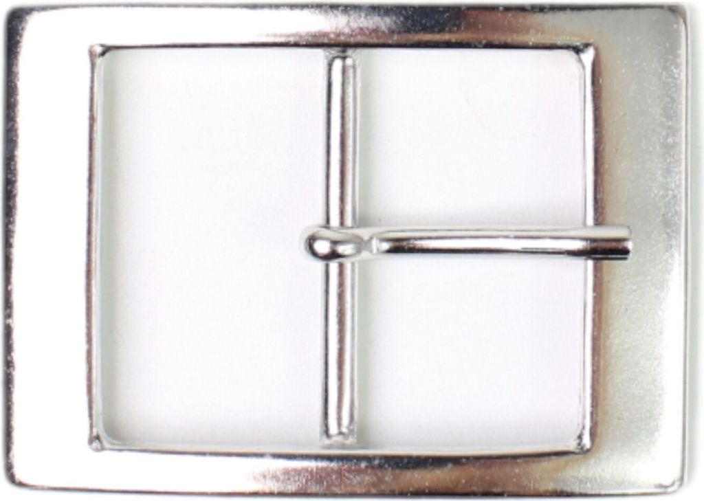 FRONHOFER klassische Gürtelschnalle silber, Dornschnalle, rechteckig, 4 cm