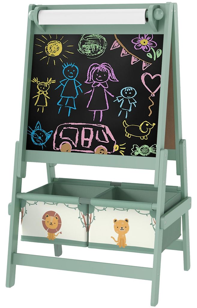 AIYAPLAY Kinderkunsttafel 3-in-1: Kindertafel met Productafbeelding 