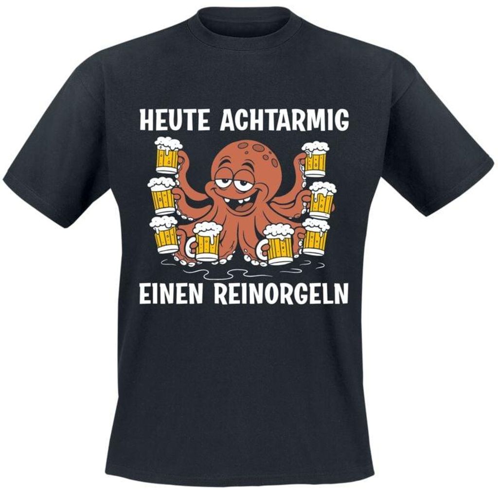 Alkohol & Party T-Shirt Herren Heute achtarmig Einen reinorgeln schwarz 3XL