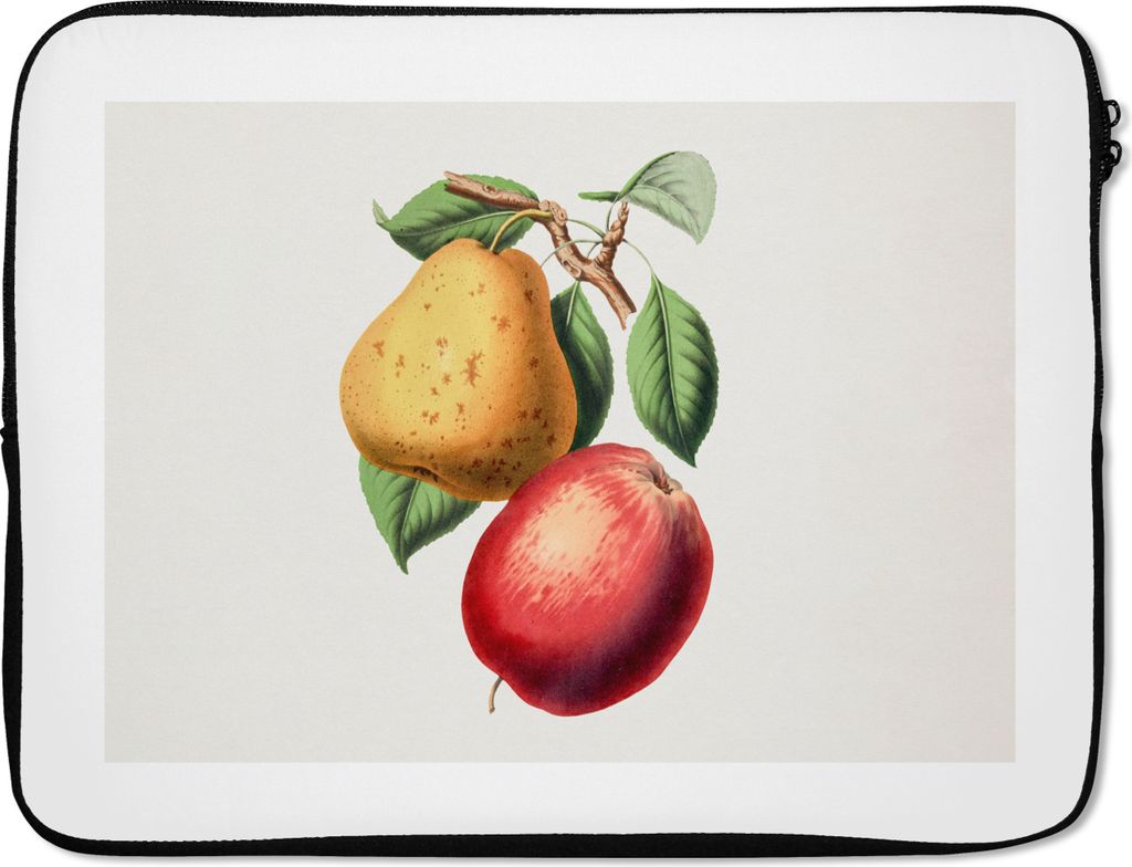MuchoWow Laptop Hülle 17 Zoll Laptoptasche Apfel - Birne - Obst - Zipper - Schutzabdeckung