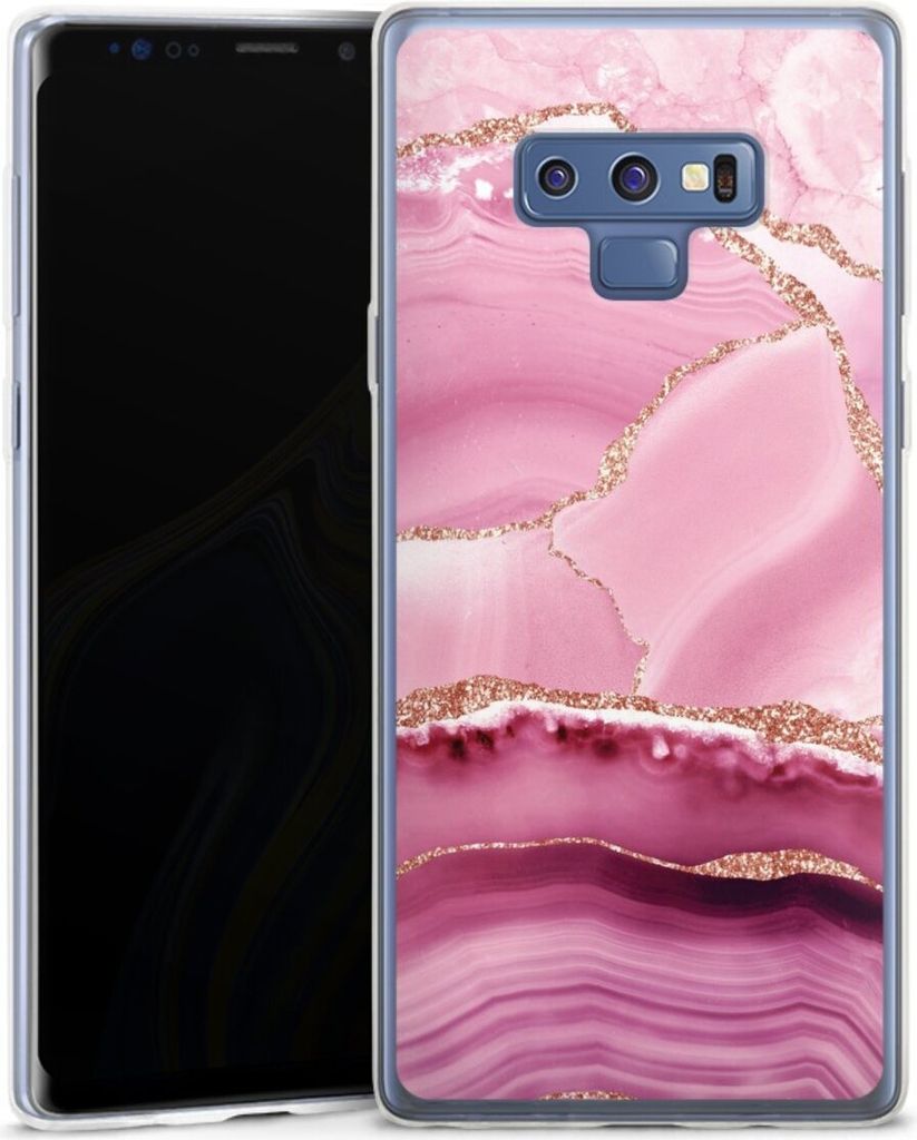 DeinDesign Slim Hülle für Samsung Galaxy Note 9 Silikon Case Ultra Dünn Handyhülle Glitzer Look Marmor Meerjungfrau