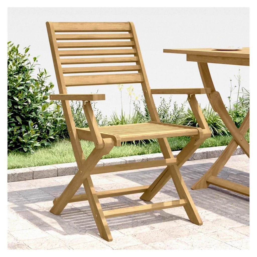 Gartenstühle 4 Stück klappbar aus Akazienholz