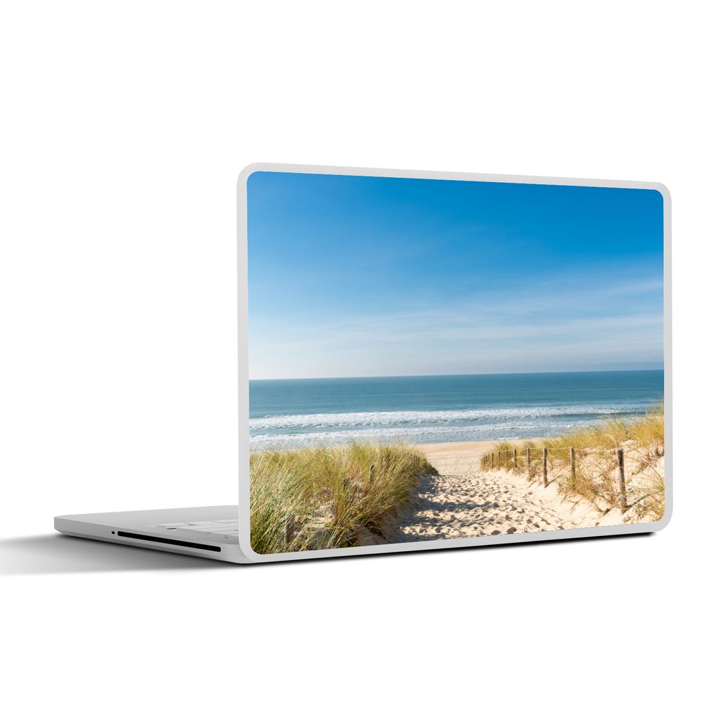 MuchoWow Laptop Aufkleber Sticker Cover Strand - Meer - Düne - Sand - Sommer 31x22.5 cm - Laptop-Deko