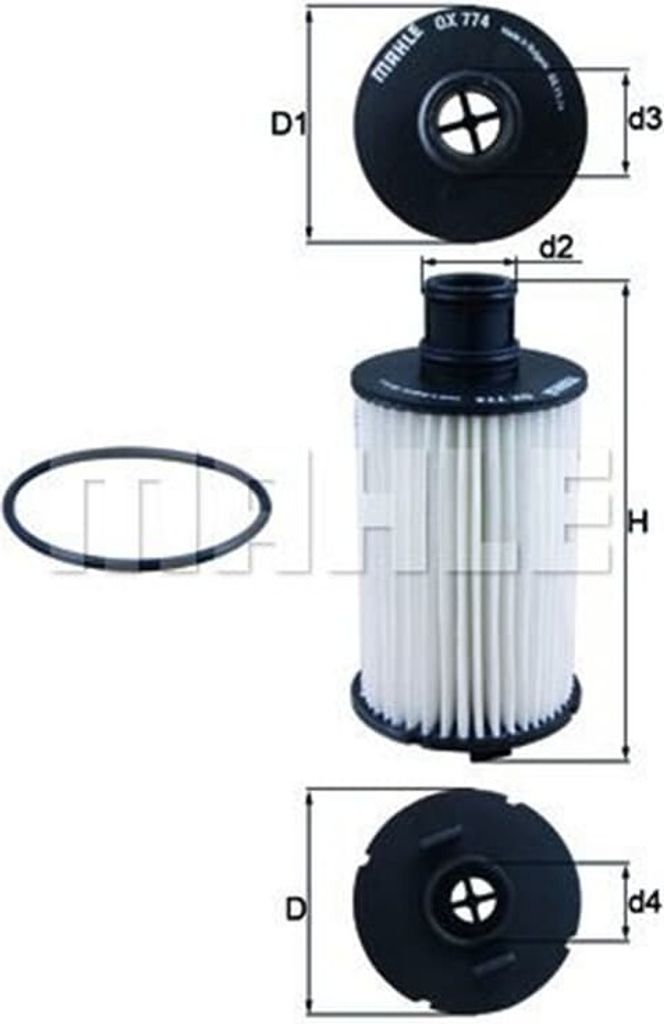 Ölfilter KNECHT OX 774D Filtereinsatz für LAND ROVER Range Rover Sport (L320) für JAGUAR XF (J05, CC9)