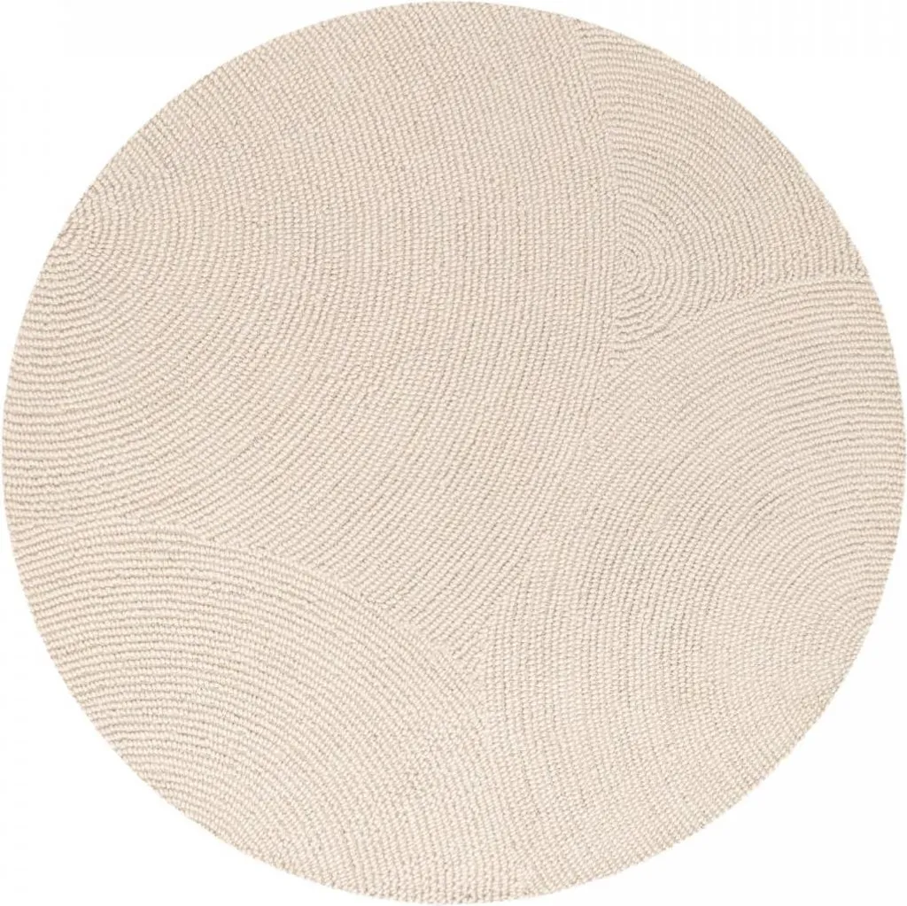 Tapis ELENI aspect uni anti-taches - Solution déco ronde et durable
