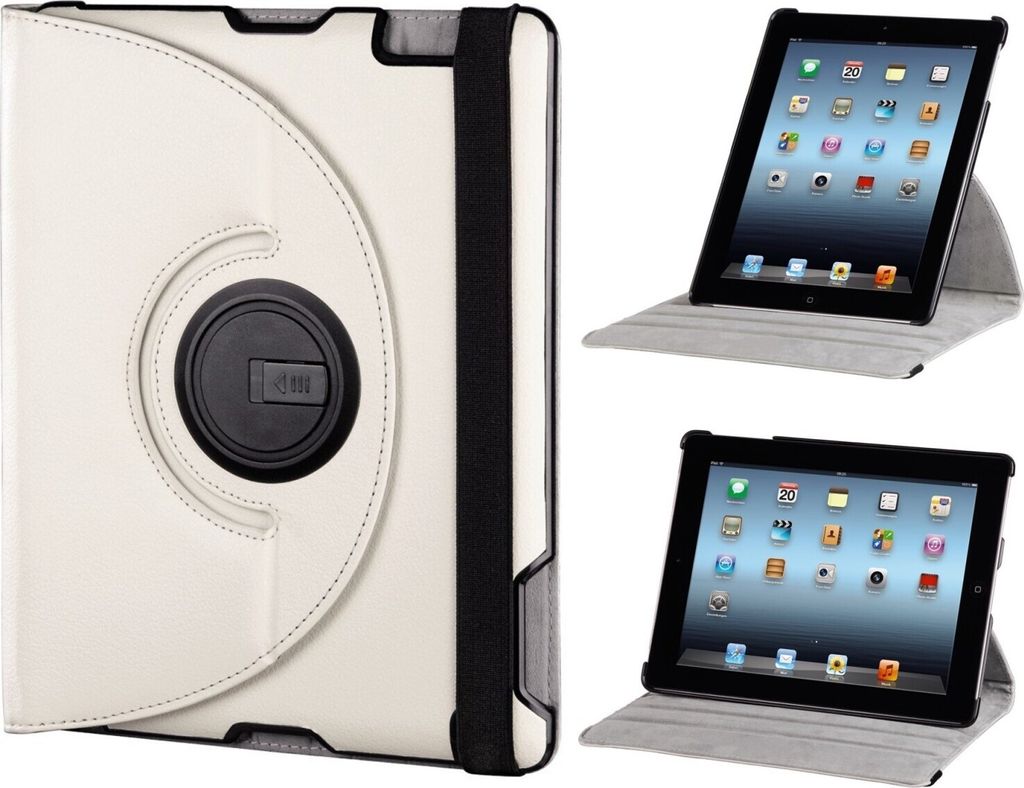 Cover Padfolio mit Standfunktion Weiß für Apple iPad 2/3/4