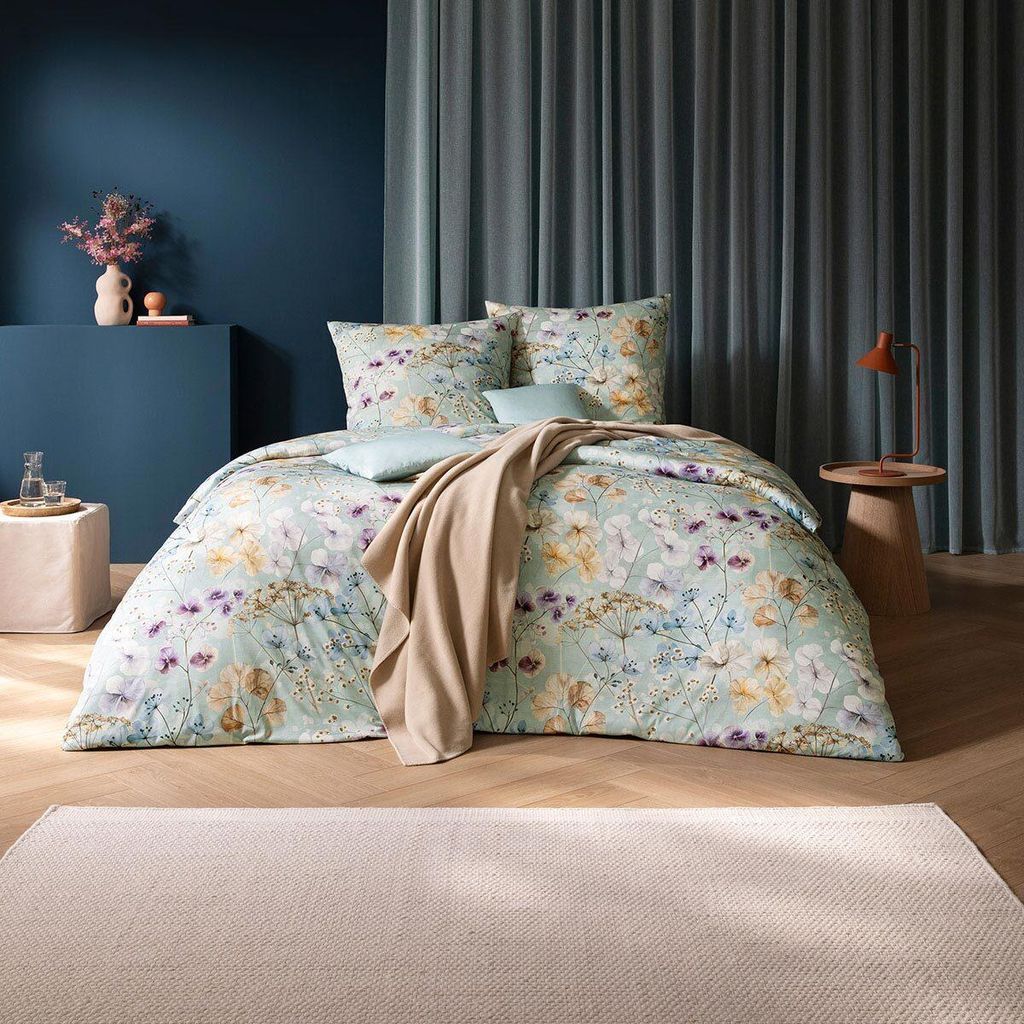 Estella Mako Interlock Jersey Bettwäsche Sonja mint 160x210 cm + 65x100 cm