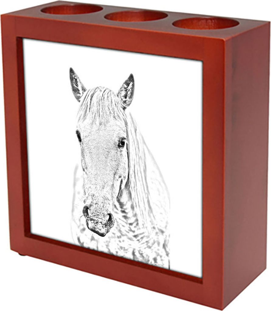 Camargue-Pferd - Stifthalter mit Pferd, Schreibtischorganizer mit Aufdruck, personalisierte Schreibtischdekoration der Marke Art-Dog