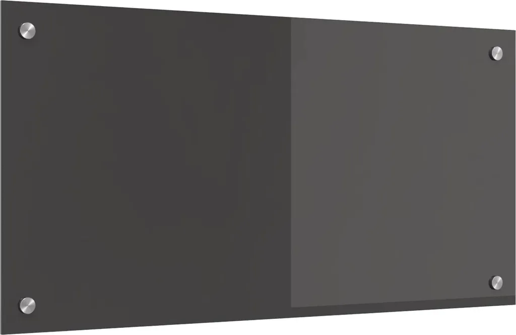 Crédence gris foncé 80x40 cm en verre trempé résistant à la chaleur forte
