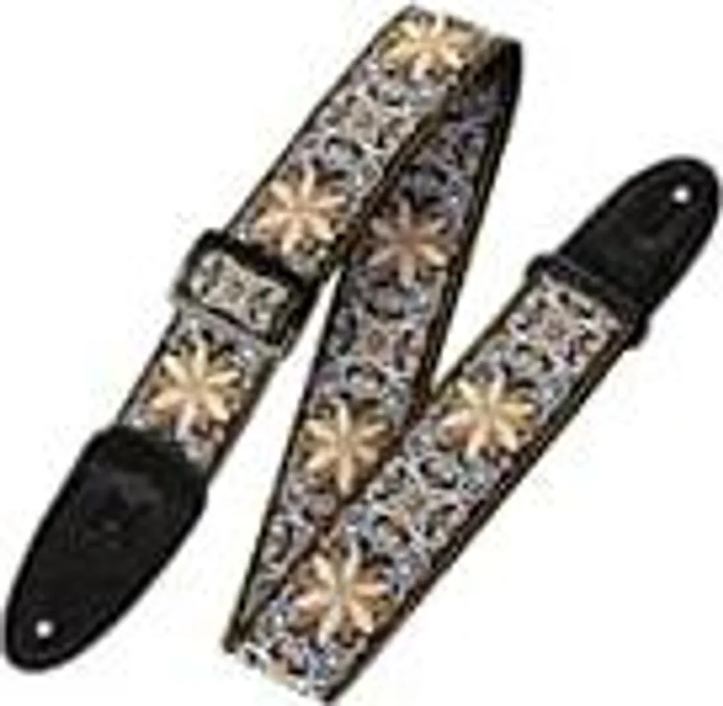 Bandoulière de Guitare Vintage en Tissu Jacquard à Fleurs 5cm M8HT-13