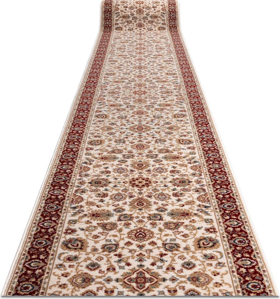 Läufer Wolle NAIN Ornament, Blumen 6999 51063 beige / rotwein 80cm beige 80x600 cm