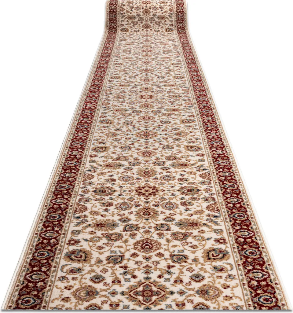 Chemin de table Laine NAIN 6999 51063 Beige Bordeaux Carré 100x100 cm