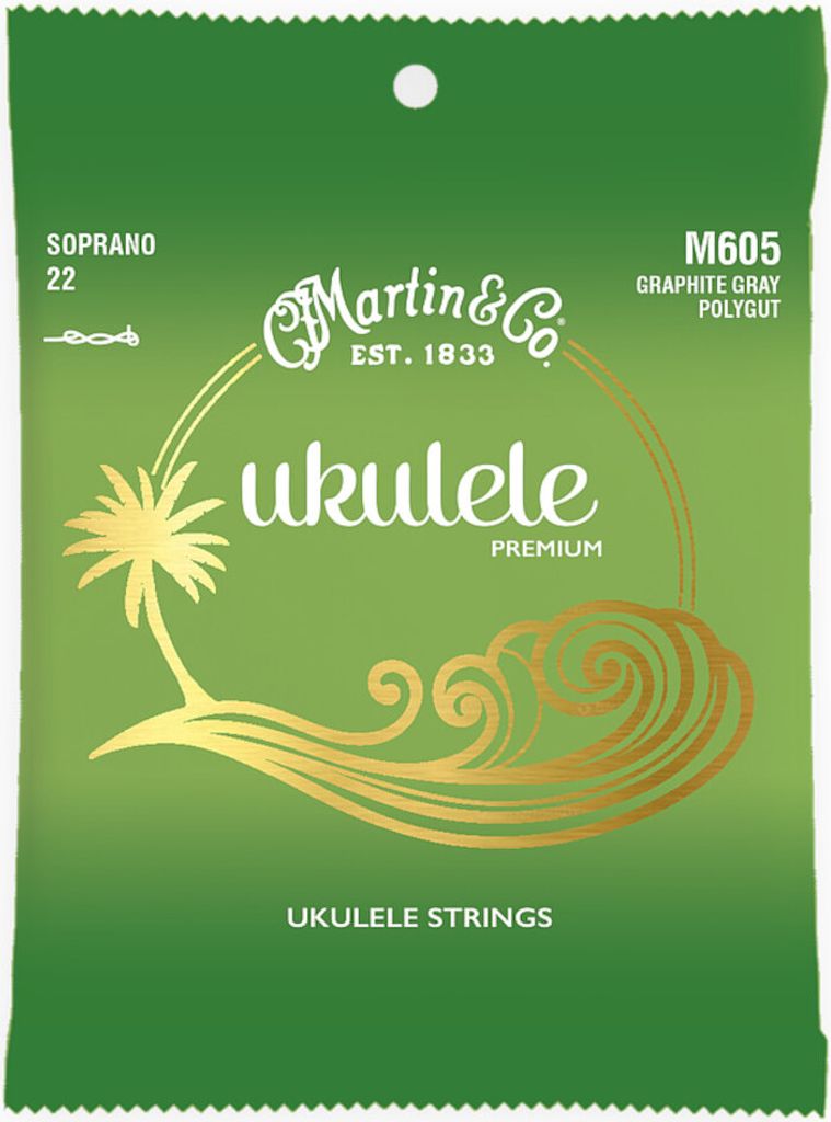 Martin M605 Premium Graphit Grey Polygut - Sopranukulele