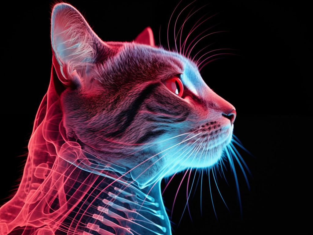 Plakat 40x30cm Cybernetischer Röntgen Katze